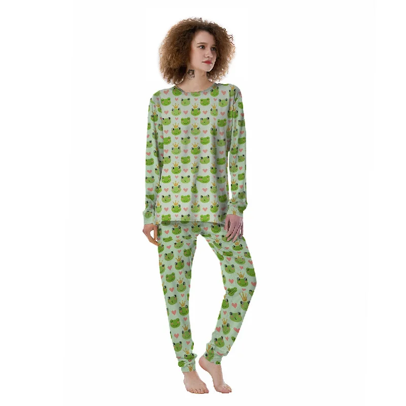 Frog Cute Print Pattern Women's Pajamas