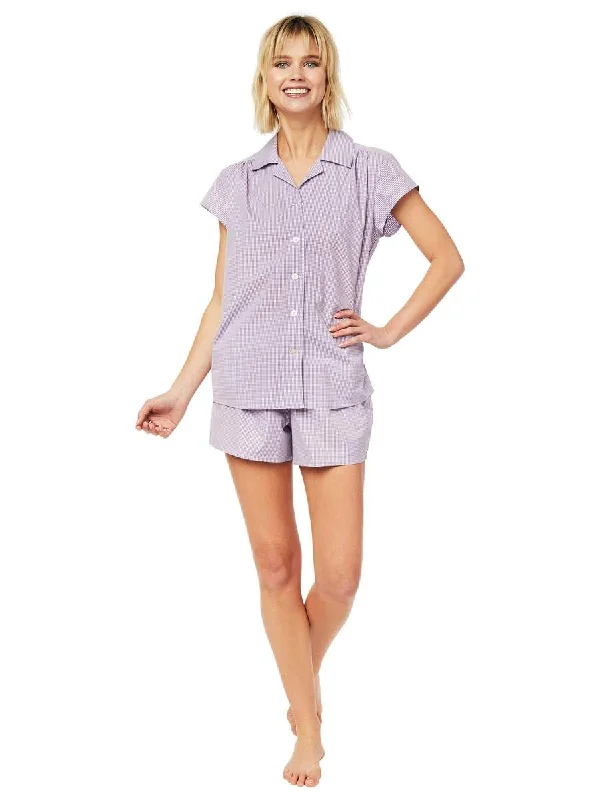 Lavender Check Luxe Short