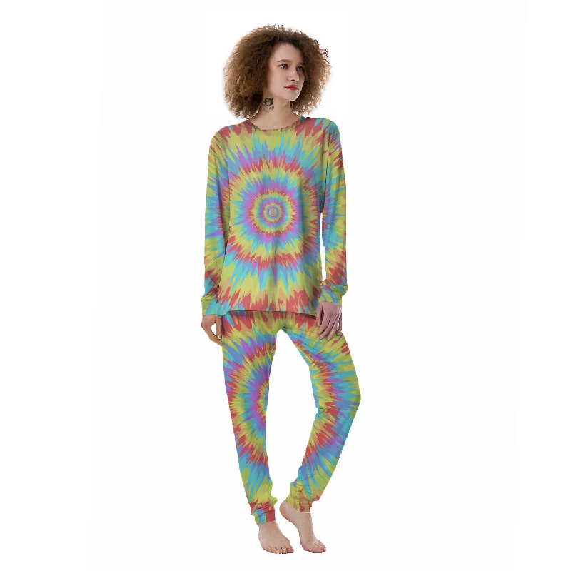 Optical Illusion Colorful Psychedelic Women's Pajamas