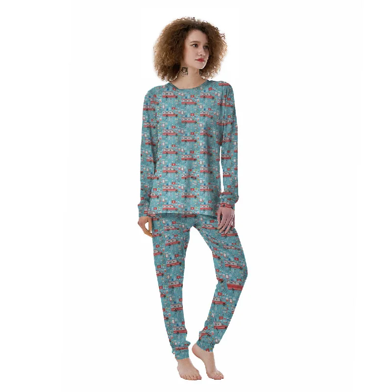 Paramedic EMS Print Pattern Women's Pajamas