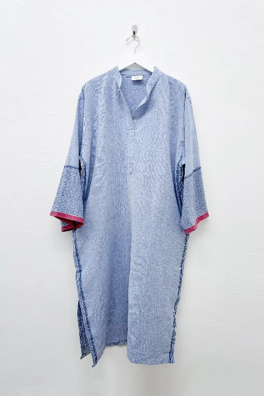 Denim Wash Tribeca Long Sleeve Maxi Kaftan