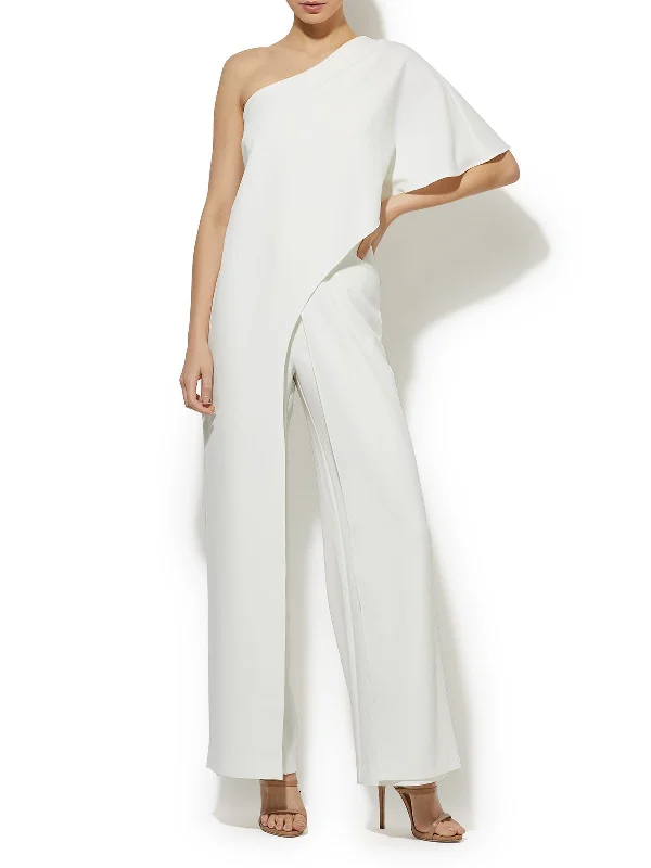 Harper Ivory One Shoulder Jumpsuit