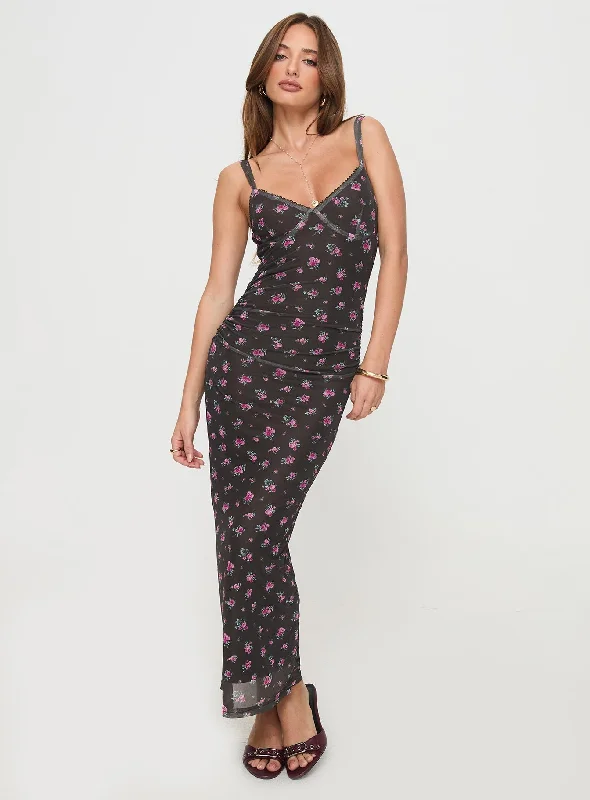 Cotter Maxi Dress Black Floral