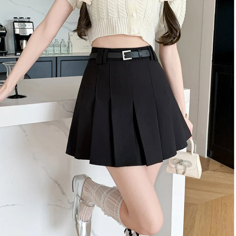 FashionSierra - Korean Style New Fashion High Waist A-line Mini Pleated Womens Spring Summer Casual Short Woman Skirt