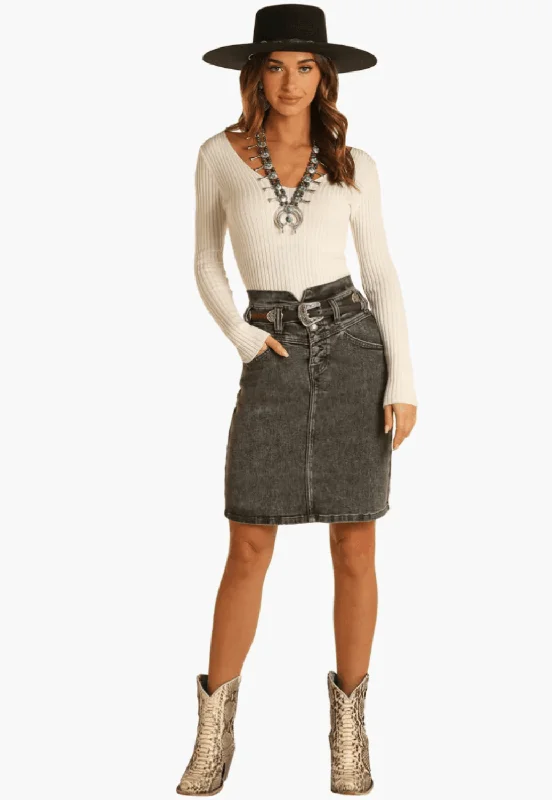 Rock and Roll Womens High Rise Skirt