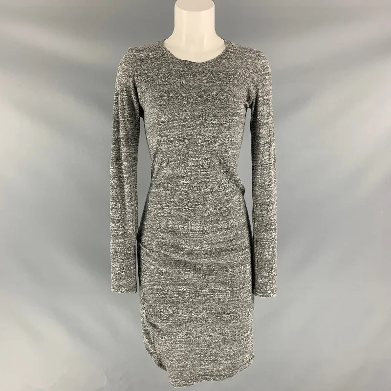 ISABEL MARANT Size 6 Grey Heather Cotton Dress