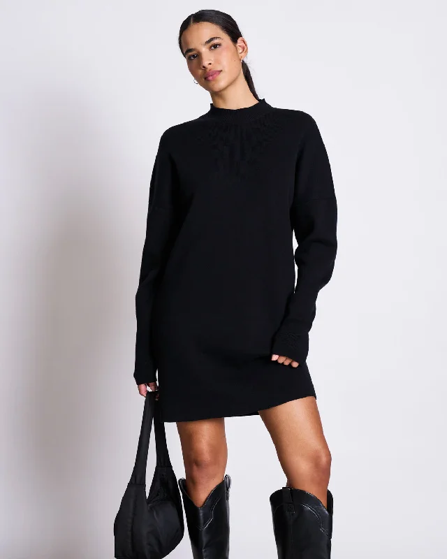 KNIT DRESS NUNA BLACK GOTS Earthy tone unclassified dresses
