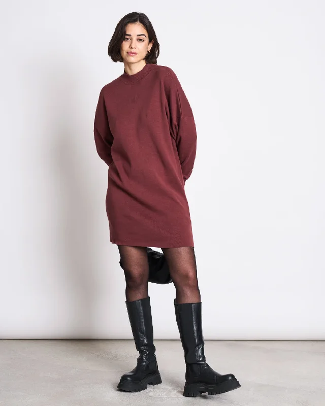 KNIT DRESS NUNA INTENSE RUST GOTS