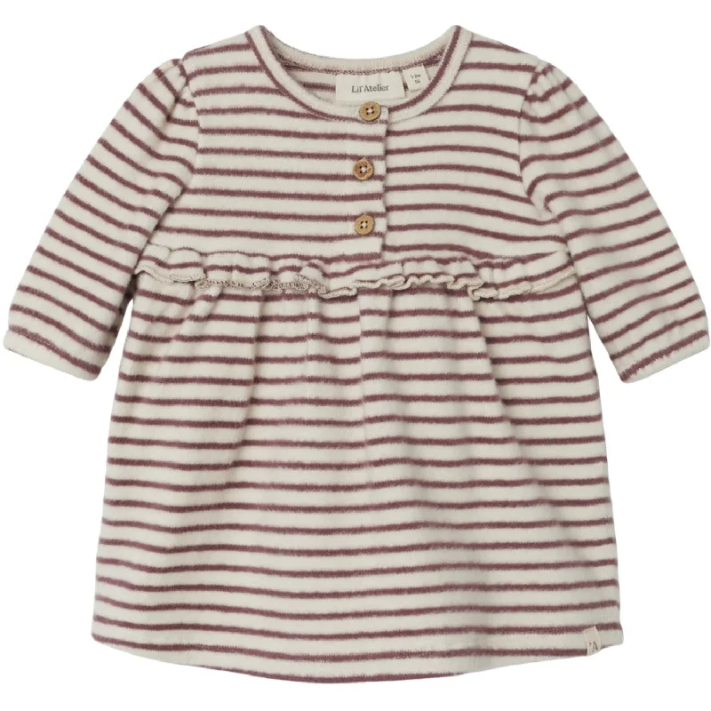 Lil'Atelier Birch Rosebrown Thoro Body Dress Stripe Lightweight unclassified dresses