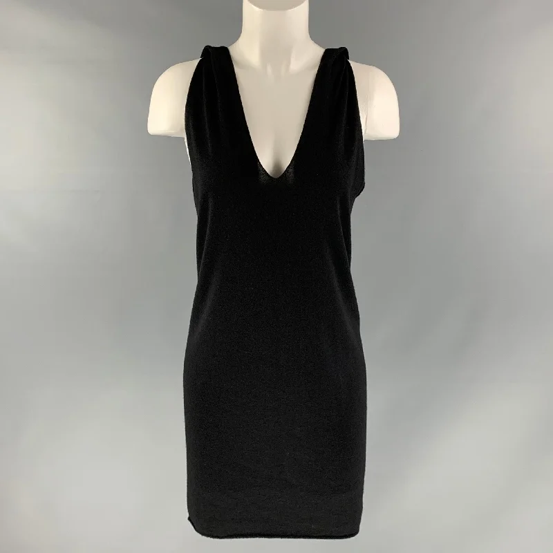 NO NAME Size S/M Black Cashmere & Silk Dress