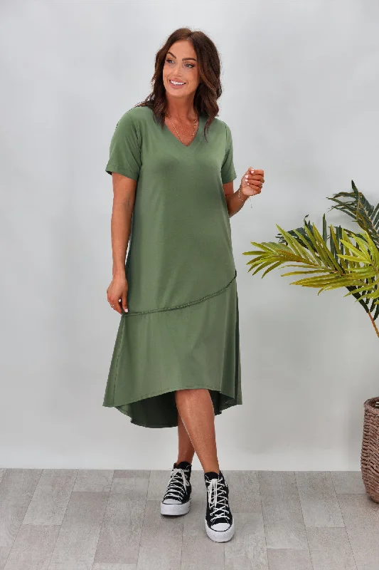 Shine On Label Riviera Dress Sage