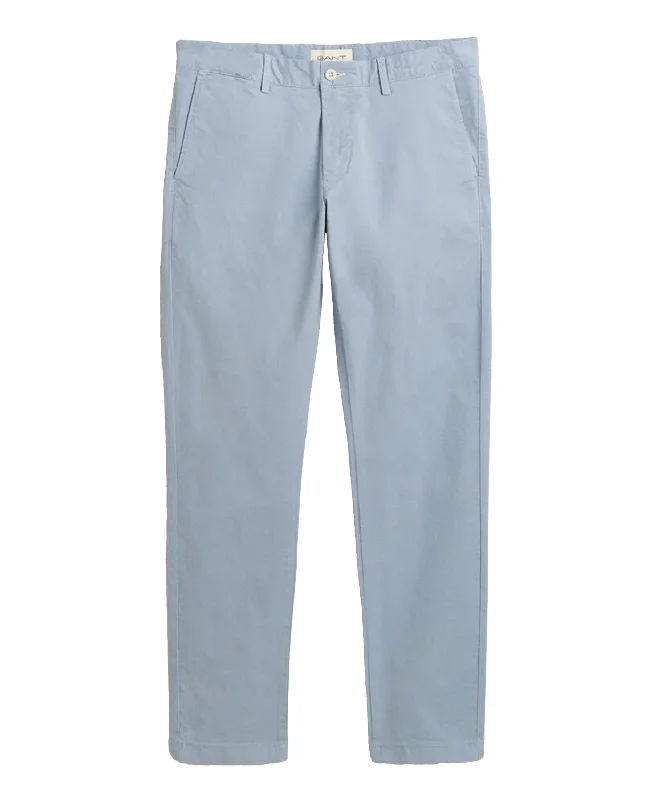 Slim Fit Sunfaded Chinos - Dove Blue