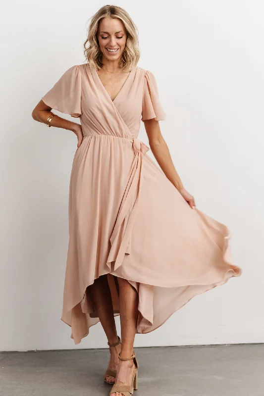 Waverly Wrap Dress | Dusty Blush