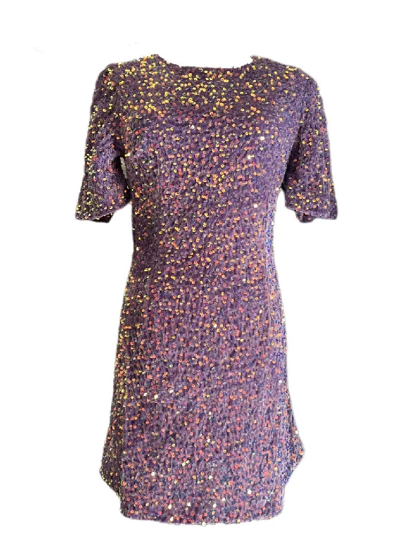 Purple Sequined Taylor Swift Same Style Bodycon Dress