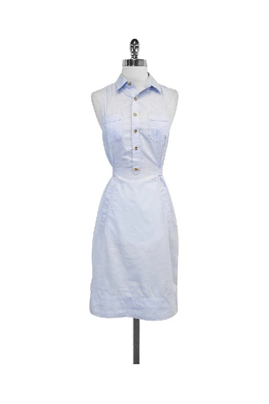 DSQUARED2 - Light Blue Cotton Sleeveless Shirtdress Sz 8