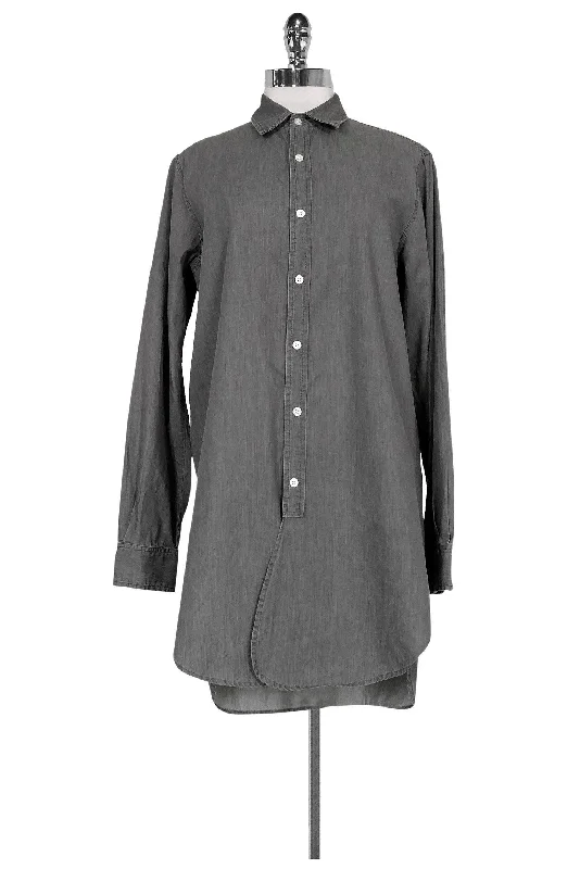 Steven Alan - Grey Cotton Shirt Dress Sz S