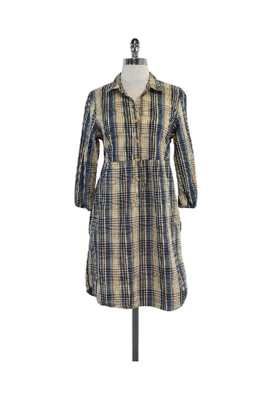 Steven Alan - Multicolor Plaid Shirt Dress Sz S